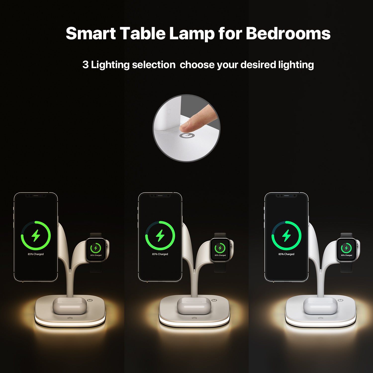 Phone Desktop Wireless Charger Watch Headphone Stand Phone Desktop Wireless Charger Watch Headphone Stand